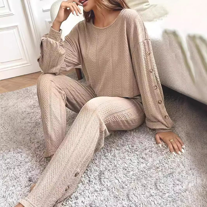 Damen Gemusterter Loungeanzug Drune