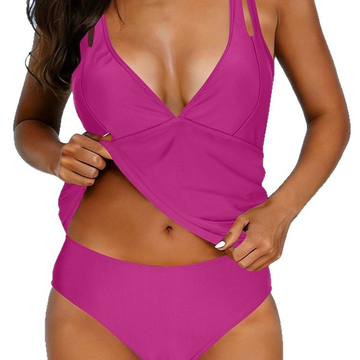 Damen Tankini mit rüschenverziertem Oberteil Drune