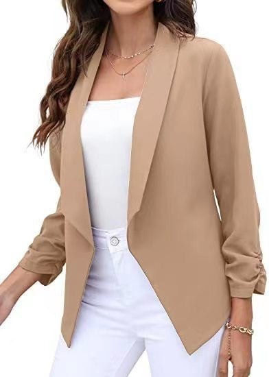 Damen eleganter und luftiger Blazer mit asymmetrischem Schnitt Drune