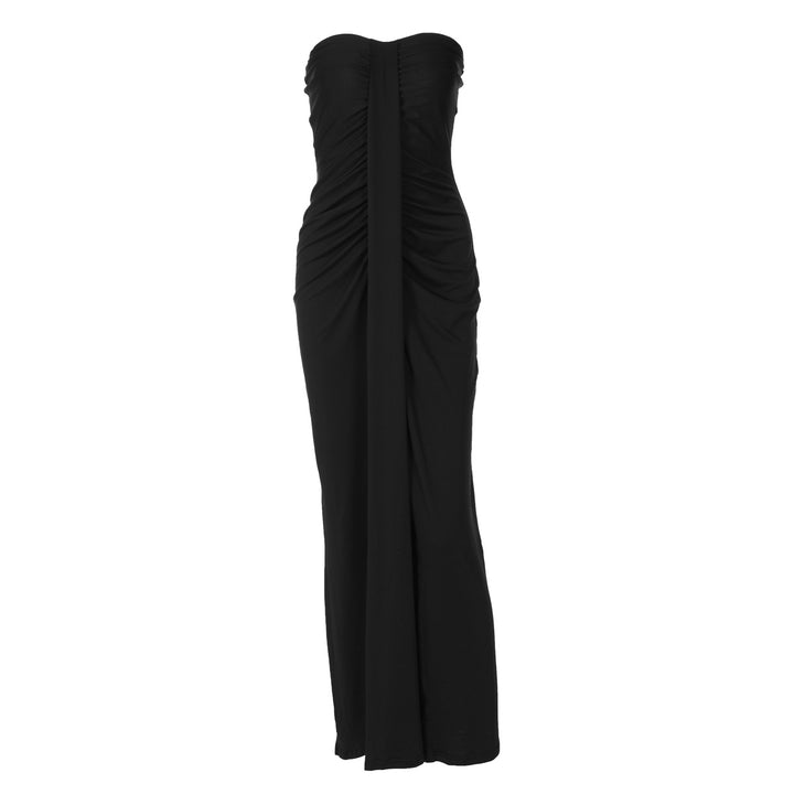 Damen Elegantes Maxi-Kleid mit raffiniertem Tailleneinsatz und Raffung Drune