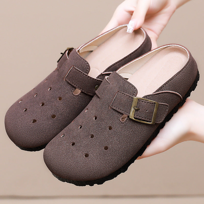 Damen Komfortable Clogs mit verstellbarem Riemen Drune