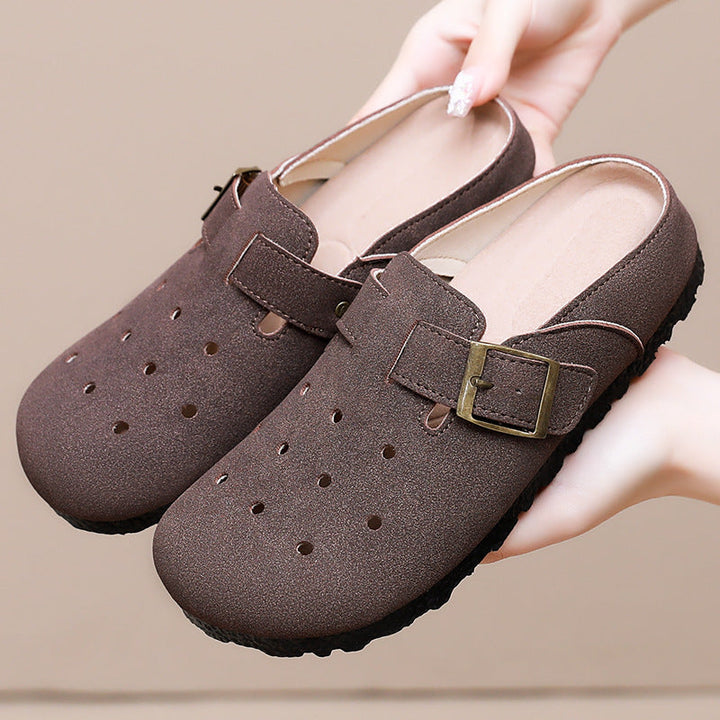 Damen Komfortable Clogs mit verstellbarem Riemen Drune