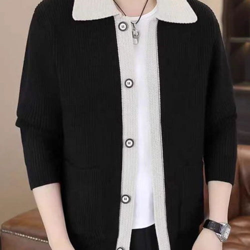 Herren Strickjacke mit praktischem Button-Up-Design Drune