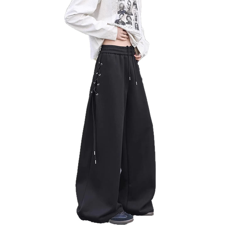 Damen Weitgeschnittene Freizeithose mit Schnürdetails Drune