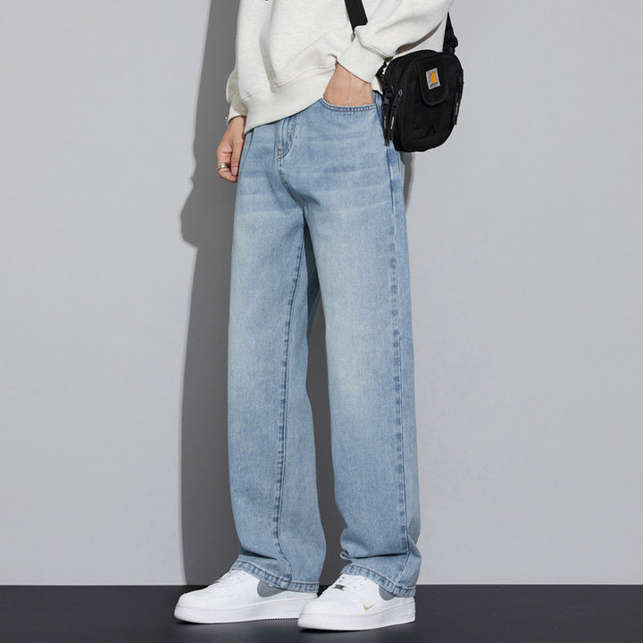 Herren Weite Denim-Jeans im Vintage-Look mit tiefer Leibhöhe und lässiger Passform Drune