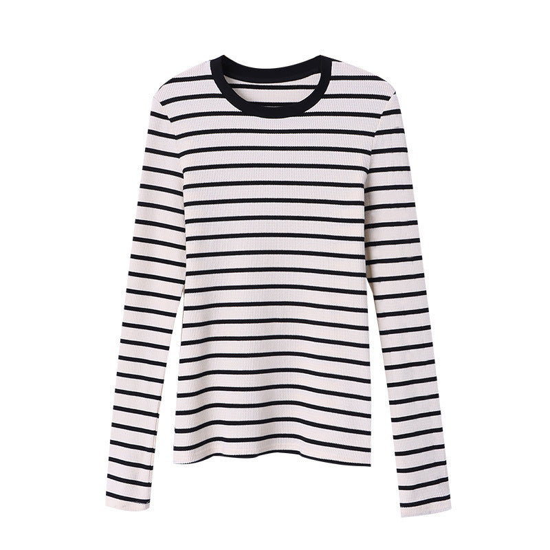 Damen Langarmshirt mit Streifenmuster Drune