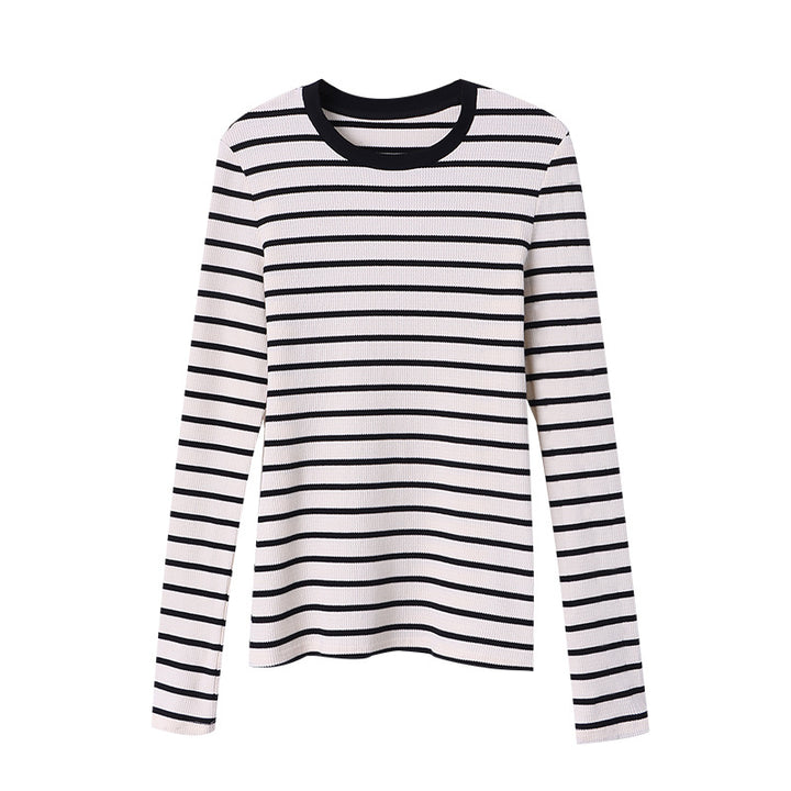 Damen Langarmshirt mit Streifenmuster Drune
