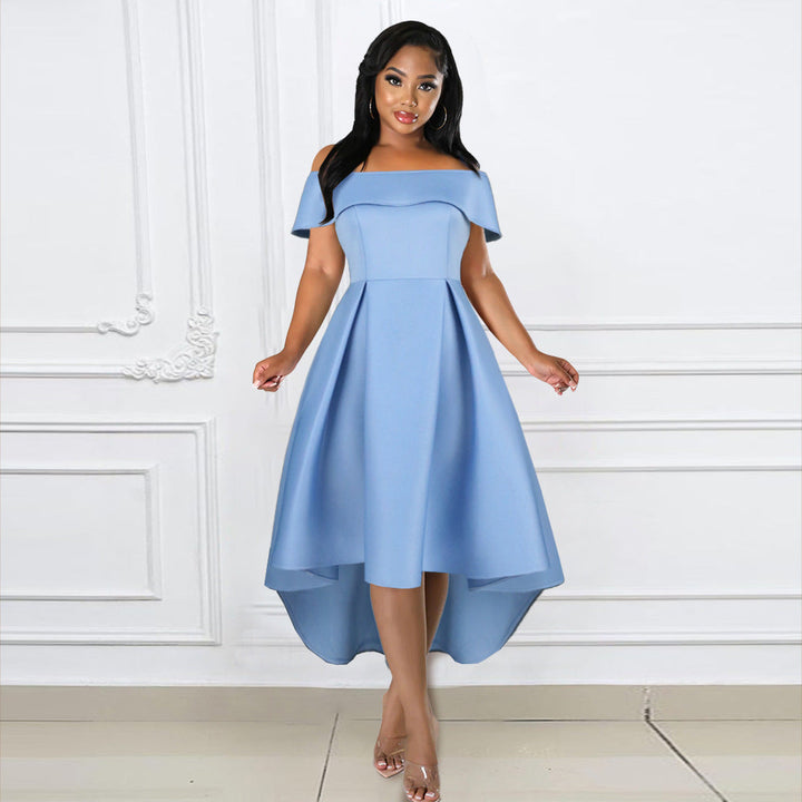Damen Cocktailkleid mit schickem Off-Shoulder Design und asymmetrischem Saum Drune