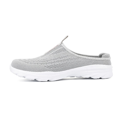 Damen nan gestrickter Mule-Sneaker mit offenem Fersenkragen, elastischem Einstieg und gepolsterter Laufsohle Drune