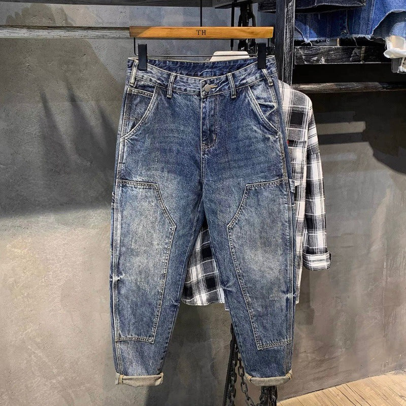 Herren Modische Ripped Jeans im Vintage-Look Drune