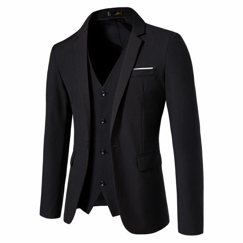Herren Tailliertes Sakko mit passender Weste und schlanker Business‑Silhouette Drune