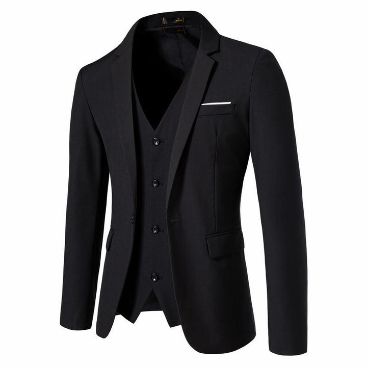 Herren Tailliertes Sakko mit passender Weste und schlanker Business‑Silhouette Drune