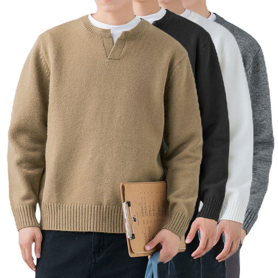 Herren Kuscheliger Rundhalspullover Drune