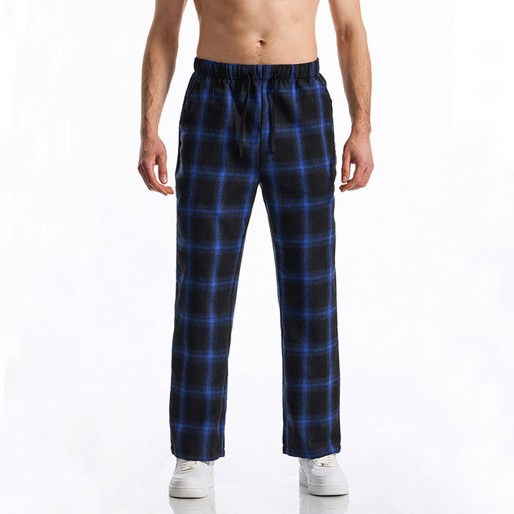 Herren bequeme Freizeithose mit Karomuster Drune