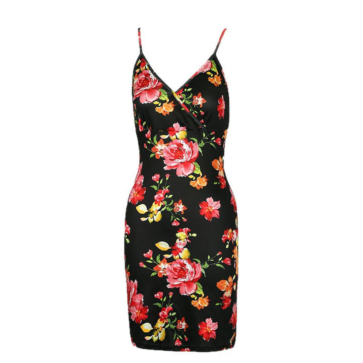 Damen Floral Wickelkleid Drune