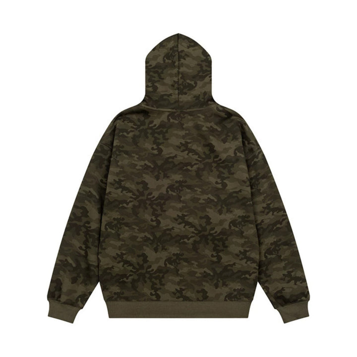Damen Kapuzenpullover mit Strass-Frontprint, Relaxed-Fit und seitlichen Eingrifftaschen Drune