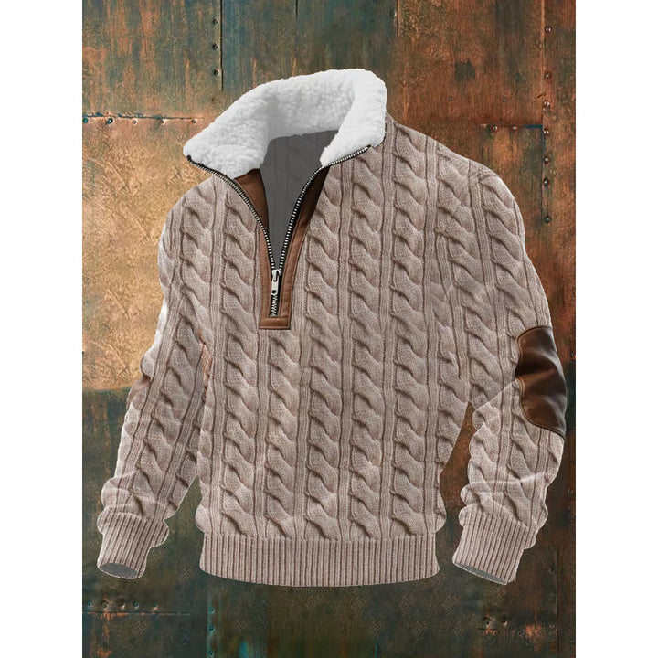 Herren Urbaner Fleece Pullover mit Baum-Motiv Drune