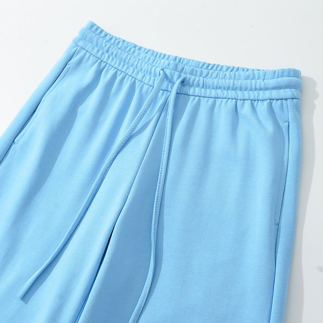 Damen Weite Lounge-Hose mit hohem elastischen Bund und Kordelzug Drune