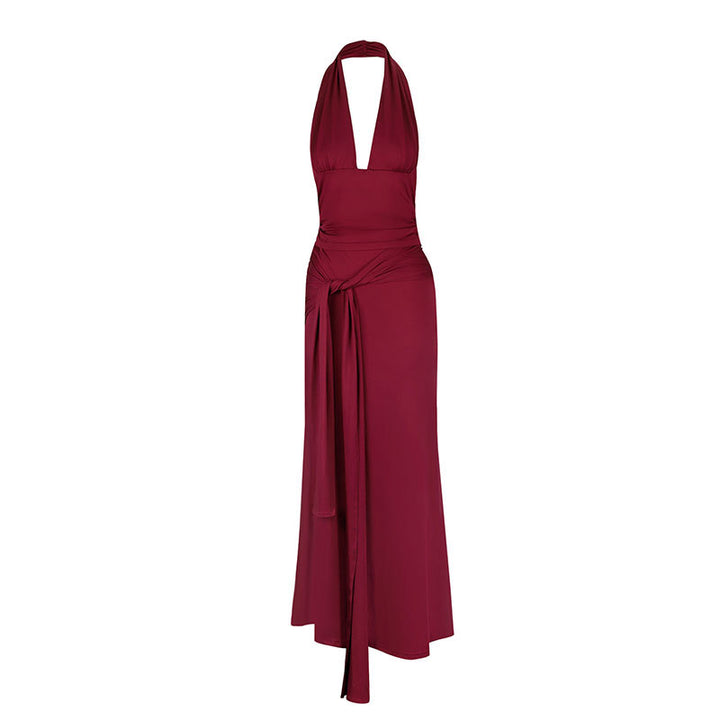 Damen Maxi-Kleid im eleganten Wickelstil Drune