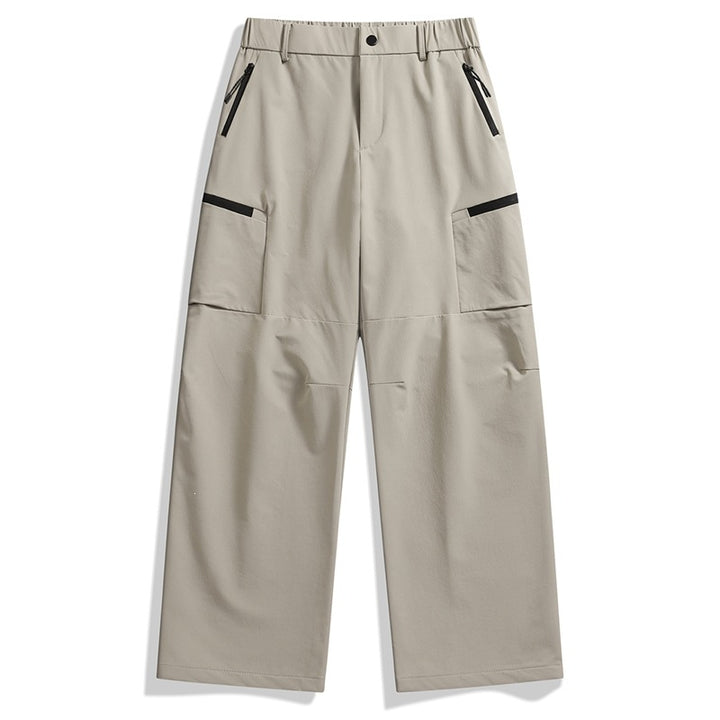 Herren weite Utility-Cargohose mit Reißverschluss‑Taschen und vorgeformten Knien Drune