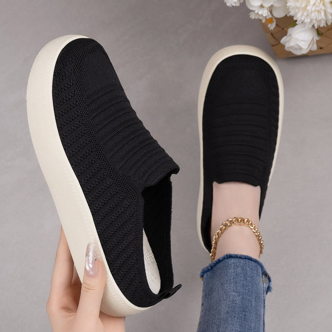 Damen Flexible Slip-On Sneaker mit elastischer Oberflächenstruktur Drune
