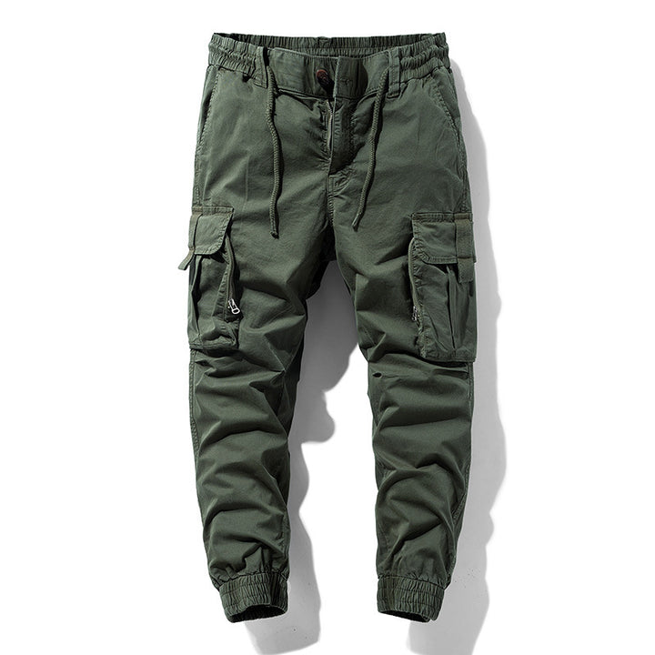 Herren Leichte Tactical-Cargo-Jogginghose mit Tunnelzugbund, Kniepaneelen und Multifunktionstaschen Drune