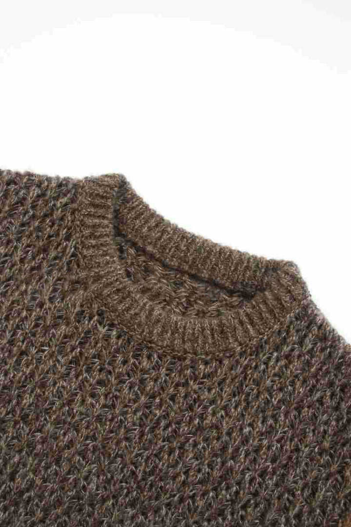 Damen luftiger Strickpullover mit offener Struktur Drune