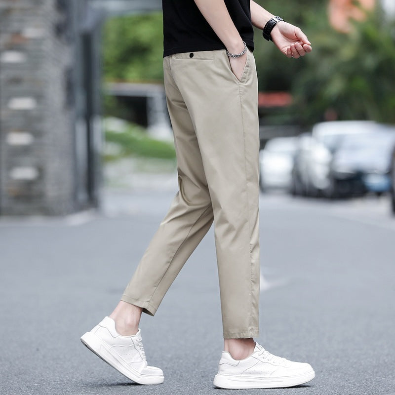 Herren Modische Chino-Hose mit elastischem Bund Drune