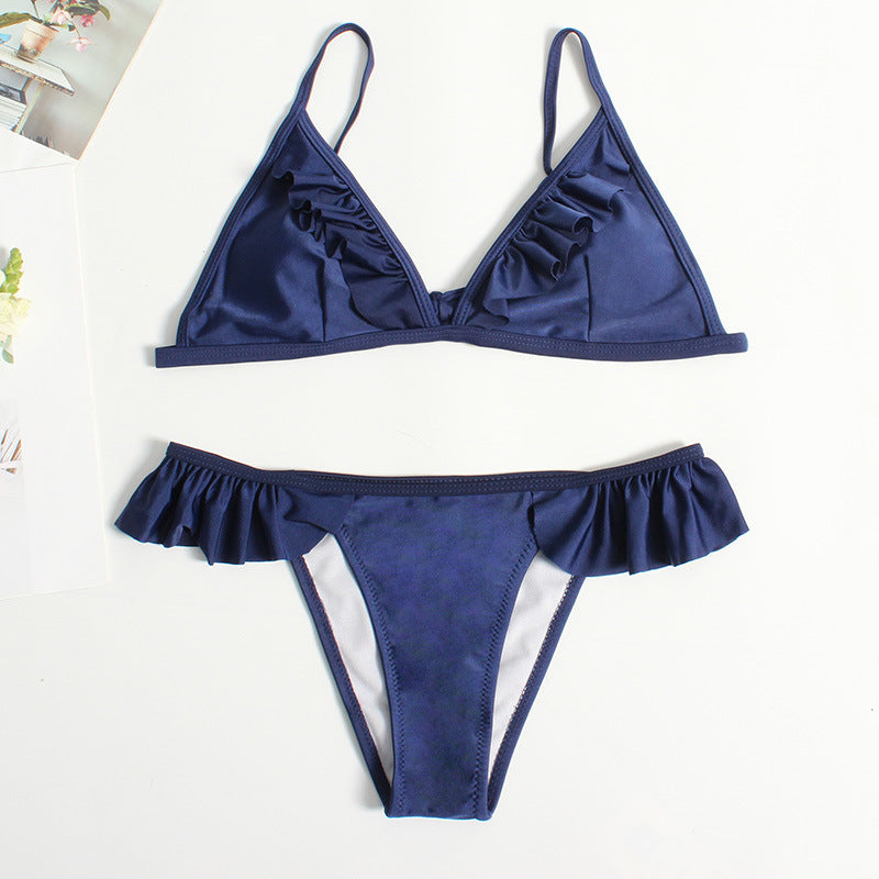 Damen Triangel-Bikini mit Rüschen Drune