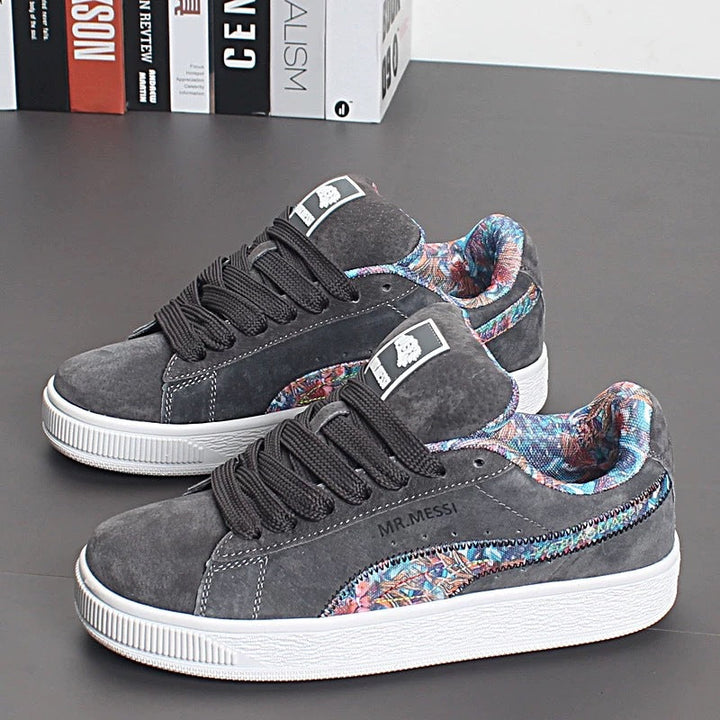 Damen Sneakers mit floralem Innenfutter und rutschfester Sohle Drune