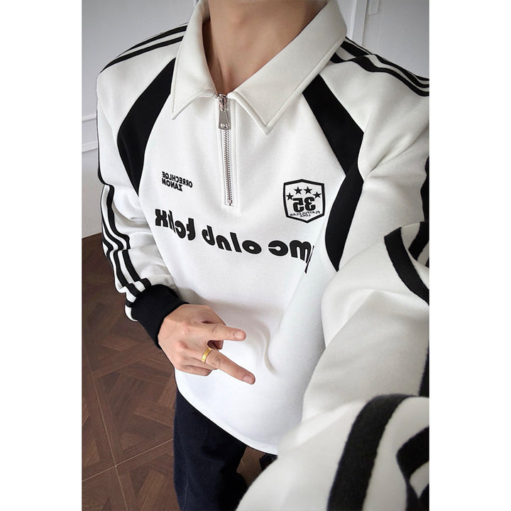 Herren Sportliches Zip-Pullover Drune