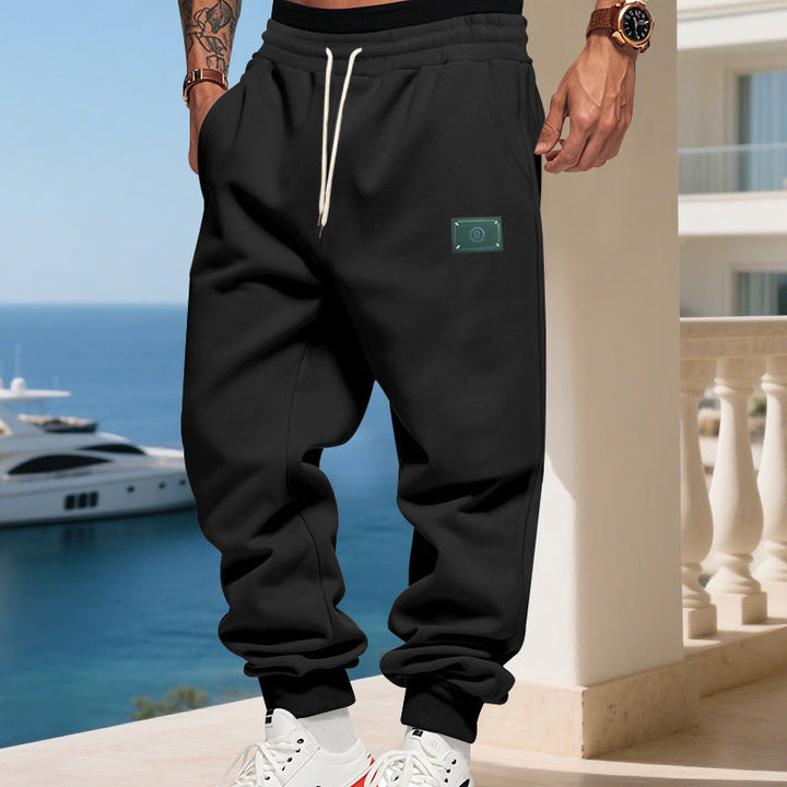 Herren bequeme Hoodie-Jogginghose mit elastischem Bund und praktischen Eingrifftaschen Drune