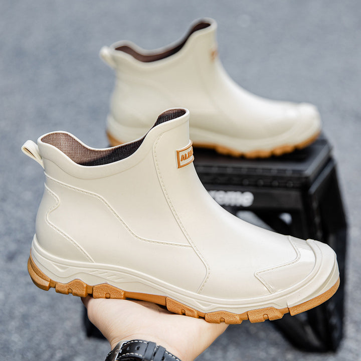 Herren Kurzschaft-Gummistiefel mit rutschfester Profilsohle und verstärkter Zehenkappe Drune