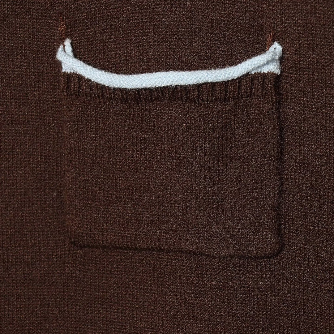 Damen Cardigan mit kontrastfarbener Knopfleiste und zweifarbigen Ärmeln Drune