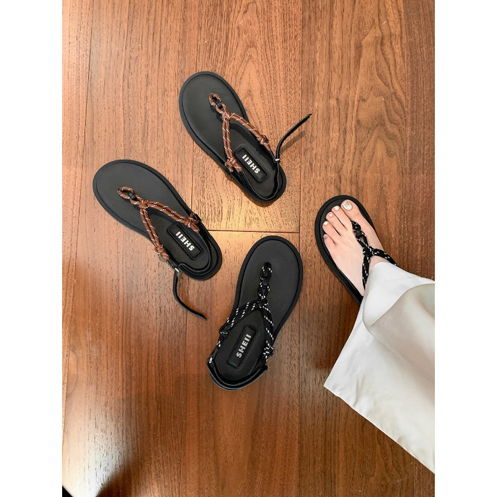 Herren Freizeit Sandalen mit Seilriemen Drune