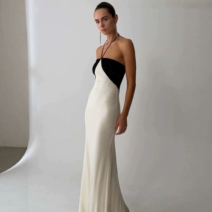 Damen Elegantes Abendkleid mit schimmerndem Oberteil und schmalem Schnitt Drune