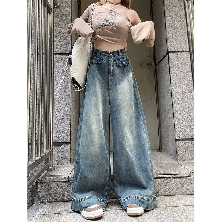 Damen weite Jeanshose Drune