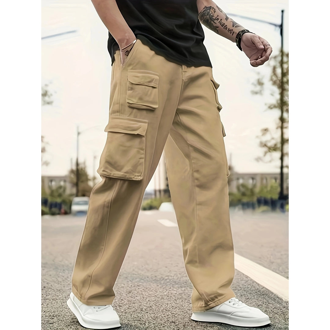 Herren Modische Cargo-Hose mit praktischen Reißverschlusstaschen Drune