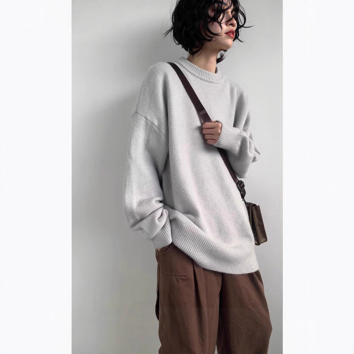 Damen Eleganter Oversized Pullover Drune