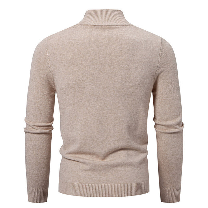 Herren Strickjacke mit modernem Stehkragen und funktionalem Reißverschluss Drune