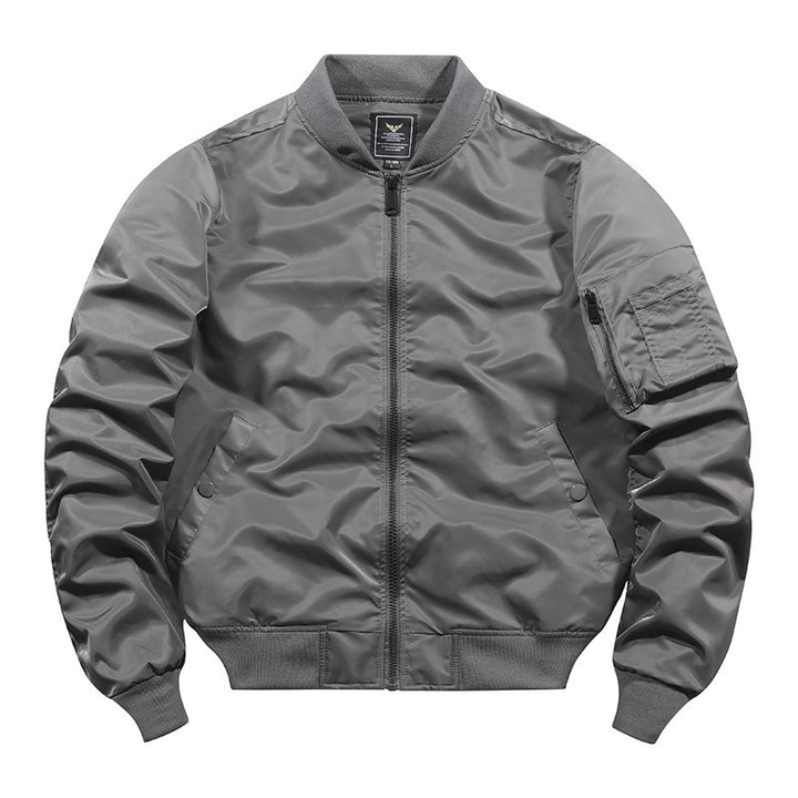 Leichte Herren Nylon Flug Bomberjacke mit Ärmel Utility Tasche Drune