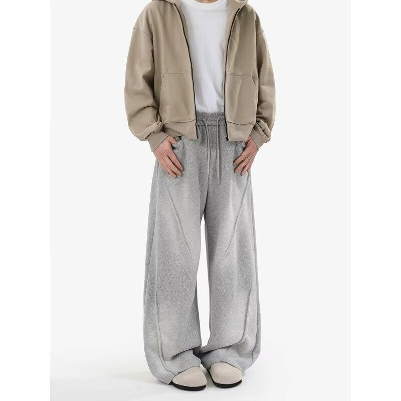 Herren Extreme Oversize Jogginghose mit extra weitem Bein, Kordelzug und Eingrifftaschen Drune
