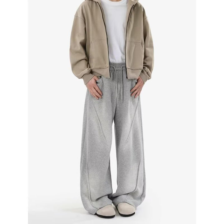 Herren Extreme Oversize Jogginghose mit extra weitem Bein, Kordelzug und Eingrifftaschen Drune