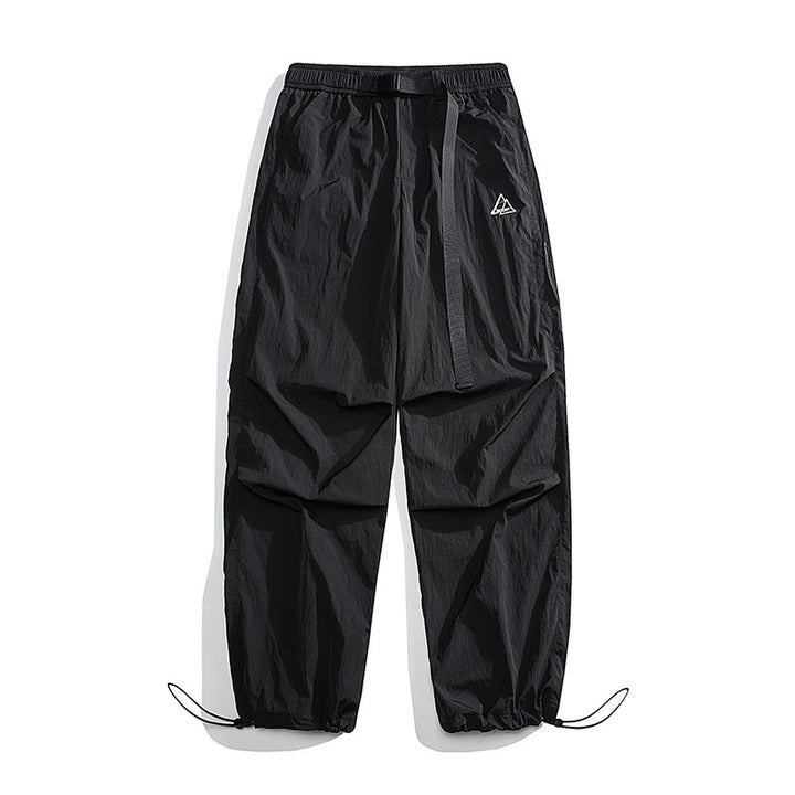 Unisex Lockere Nylon-Cargohose mit elastischem Bund und Knöchelbündchen Drune