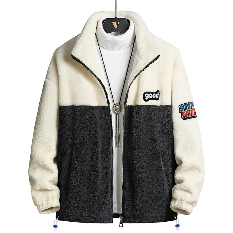 Herren Gemütliche Fleecejacke mit Kapuze Drune