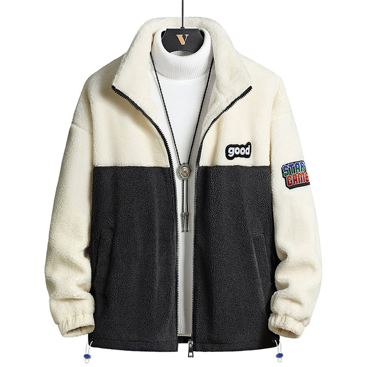 Herren Gemütliche Fleecejacke mit Kapuze Drune