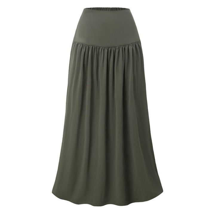 Damen Maxi-Rock mit elastischem Taillenbund und fließendem Schnitt Drune