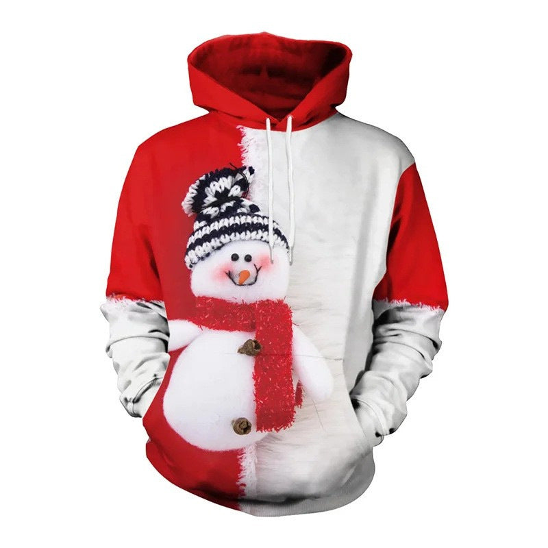 Damen Lustiger Kapuzenpullover mit Weihnachtsmotiv Drune