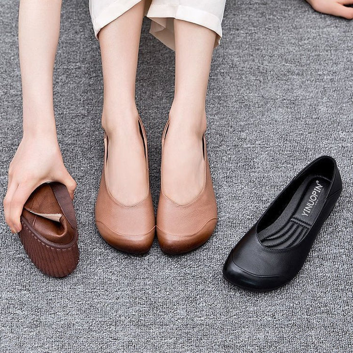 Damen nan elegante Slipper-Ballerina mit ergonomischem Komfortfußbett und dezenter Ziernaht Drune