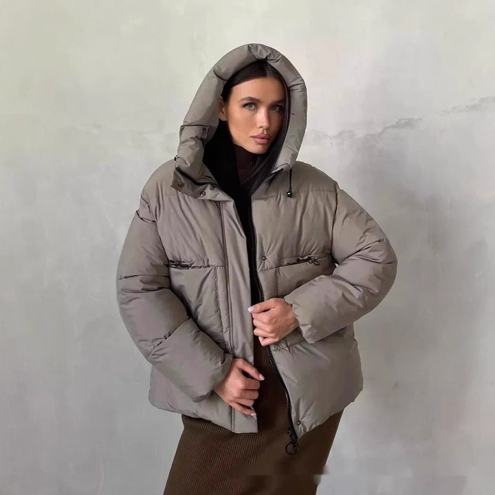 Damen Sportliche Winterjacke mit hohem Kragen und praktischen Taschen Drune
